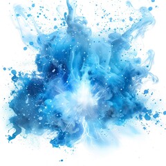 Wall Mural - blue abstract concise blast isolated on a white background