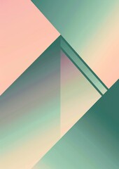 Wall Mural - minimal abstract geometric poster background with green soft pastel colors