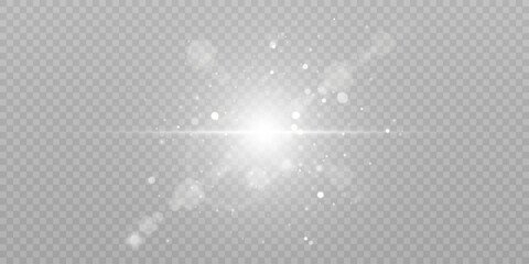 Aufkleber - Abstract sun glare translucent glow with special light effect. Vector motion blur glow glare PNG