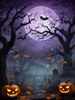 © Kittapud Janpirom - halloween background with pumpkin