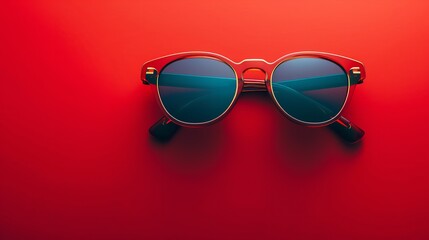 Summertime sunglasses in a modern and minimalistic design. Generative Ai