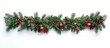 © vxnaghiyev - Christmas garland on a white background. with copy space image. Place for adding text or design