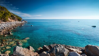 sea bay with stones