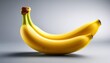 © Louis - ripe yellow banana texture on grey sweet banana on grey setting grey tone with fresh banana yellow banana tropical fruit presentation on grey banana snack on grey background