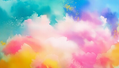 easter holiday abstract background colorful paint watercolor texture spring pastel colors bright sky background holi celebration paint color powder