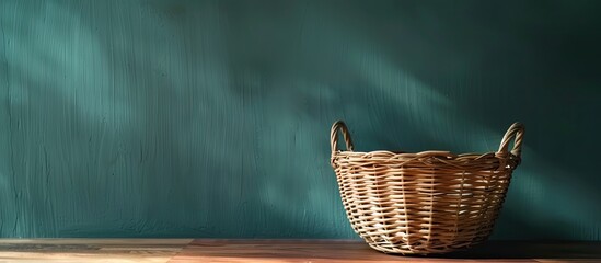 Aufkleber - An empty basket on a table featuring copy space image