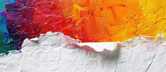 Aufkleber - A torn paper against a backdrop of painted copy space image