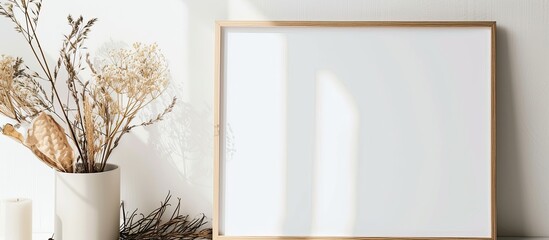 Aufkleber - A photo frame placed on a white background with copy space image