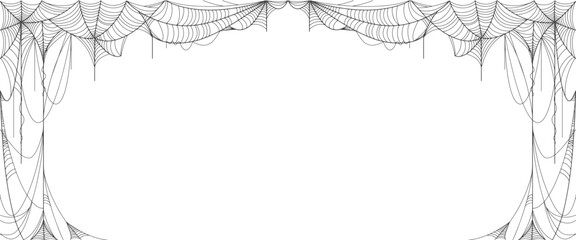 Sticker - Spider web line art vector