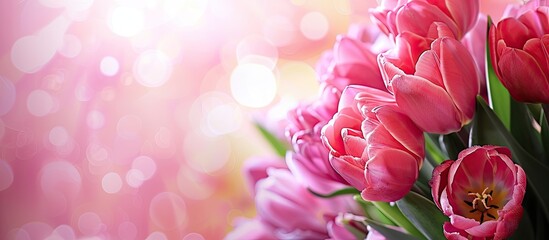 Fototapete - Gorgeous flowers suitable for celebrations like Mother s Women s or Valentine s Day with ample copy space for images