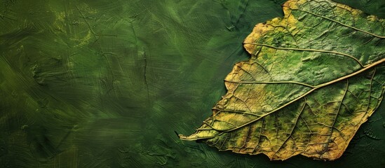 Leinwandbilder - Leaf s surface with copy space image