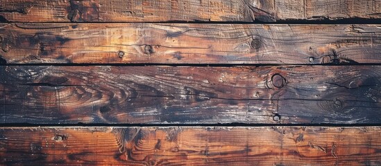 Aufkleber - Utilize a rustic wood texture as a natural backdrop for decorative design elements within a copy space image