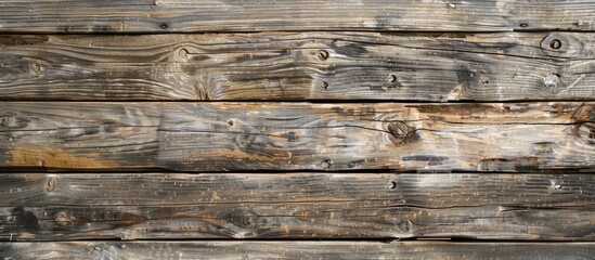 Aufkleber - Vintage weathered wooden plank aged a century as a background texture with copy space image