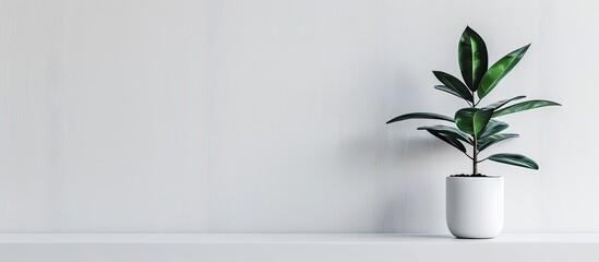 Poster - Minimalistic plant displayed on a white background with space for copying your image