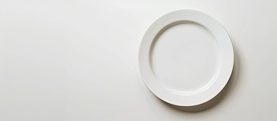 Poster - An isolated plate on a white backdrop providing copy space image