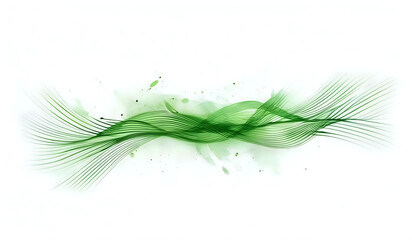 Wall Mural - White background with abstract green color