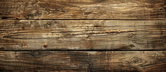 Aufkleber - Vintage wooden board background with grainy texture for banner copy space image