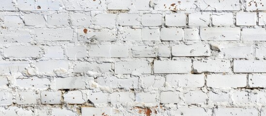 Aufkleber - White grungy brick wall texture providing a background for a copy space image