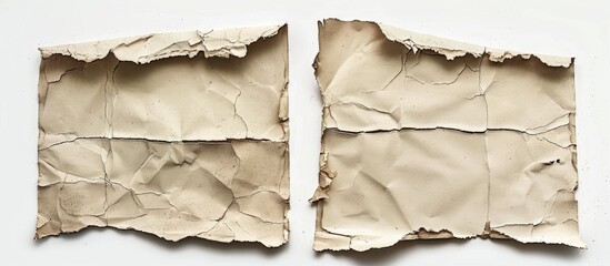 Aufkleber - Two torn paper pieces featuring copy space images