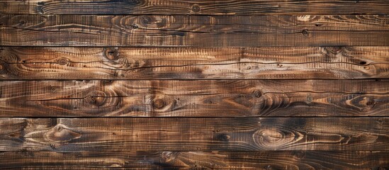 Aufkleber - Rustic brown wooden texture background with a long panoramic layout suitable for copies with an image. Creative banner. Copyspace image