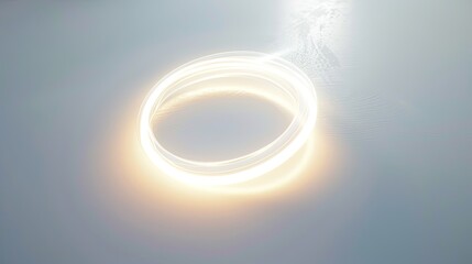 ring made of light in white space