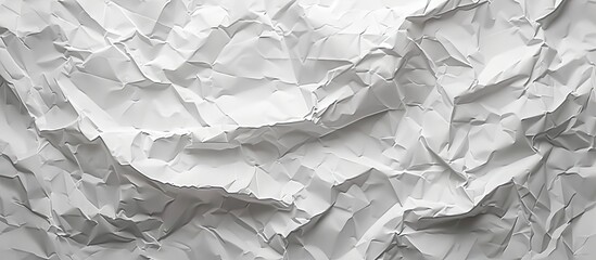 Wall Mural - Texture background of a crumpled white paper poster with copy space image