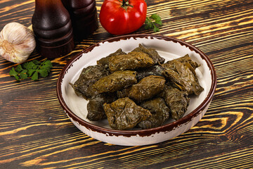 Canvas Print - Stuffed dolma - meat in grape leaves