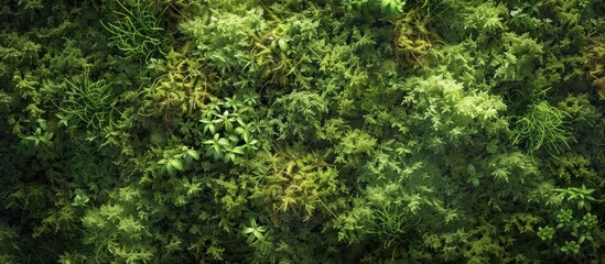 Wall Mural - green moss creating a natural backdrop with copy space image