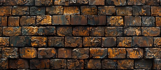 Leinwandbilder - An appealing backdrop with a textured surface created by bricks that offers ample copy space for images