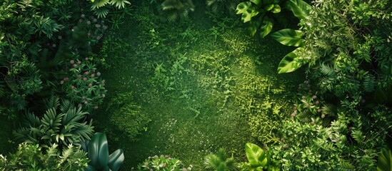 Wall Mural - various colors and textures enrich a garden grassy background creating an appealing view for your co