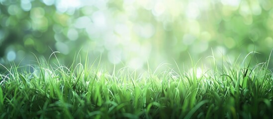 Wall Mural - blurred green grass image perfect for copy space