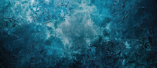 Wall Mural - Abstract blue grunge texture wall background with copy space image