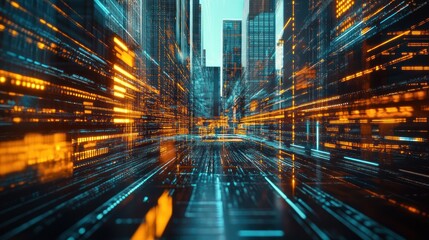 Digital Cityscape: A Futuristic Vision of Urban Data