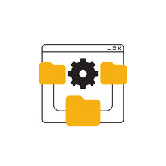 Poster - Version control vector icon on white