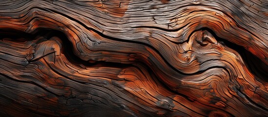 Poster - Aged wood with intricate natural designs creating a visual appeal suitable for a copy space image