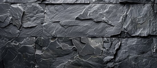 Aufkleber - Dark grey background with a slate stone texture offers a sophisticated look for any design where you can add text or images into the copy space image