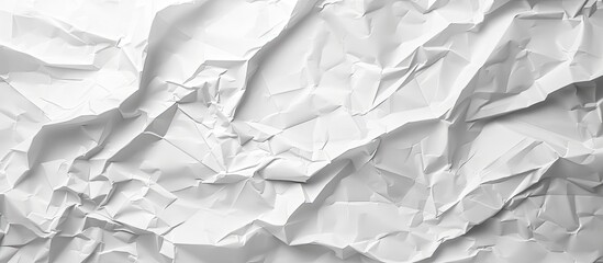 Aufkleber - Crumpled white paper texture or background with copy space image