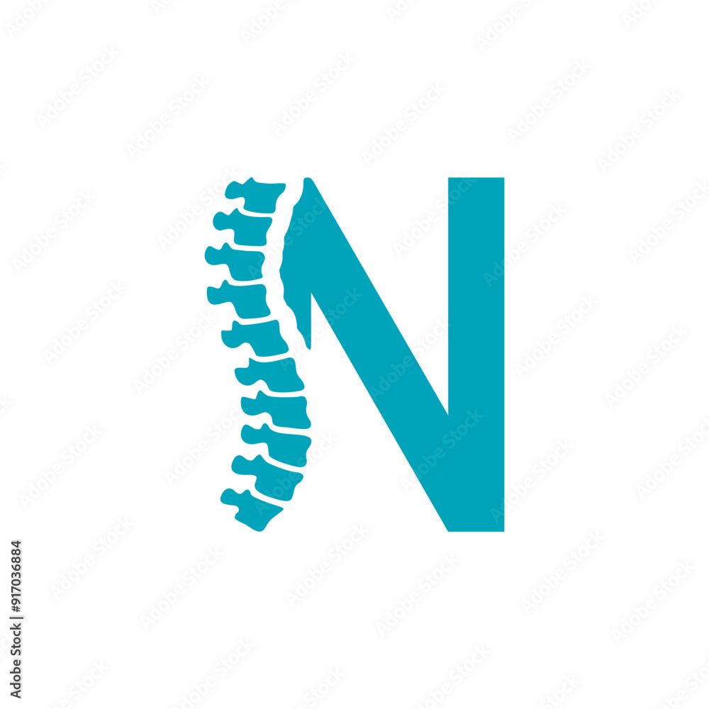 Spine Lettering vector logo spine combined with letters with blue color and transparent ...