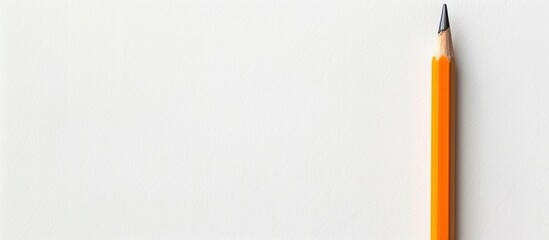Leinwandbilder - Image of a pencil against a white background with space for additional content illustrating the concept of a background frame