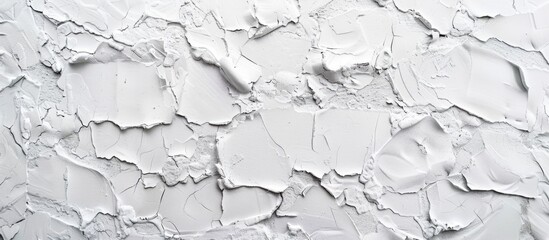 Poster - White rough concrete stone wall background with paint texture ideal as a backdrop for interior design banners or wallpapers and featuring copy space image