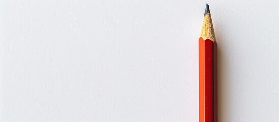 Leinwandbilder - Image of a pencil against a white background with space for additional content illustrating the concept of a background frame