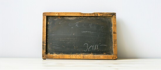 Poster - Copy space image of a tiny blackboard against a white backdrop