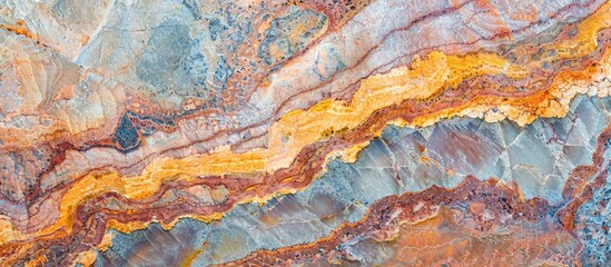 Poster - Colorful granite stone pattern in abstract close up shot with shallow depth of field perfect for a background image with copy space
