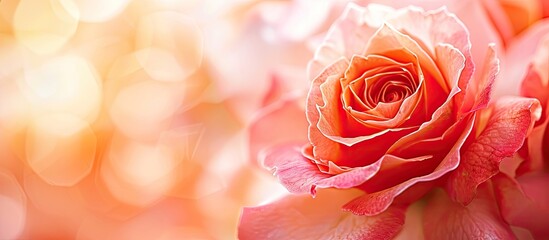 Fototapete - Blurred rose flower with soft focus creating a background with copy space image