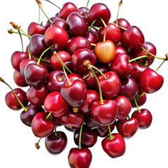 cherries on a white background