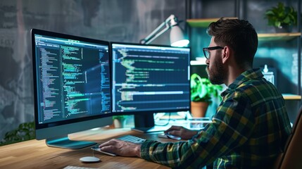 A programmer at work