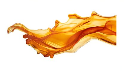 Poster - Orange liquid splash on white background