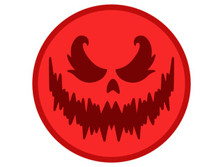 Sticker - Halloween Day Horror Face Illustration