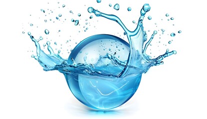 Canvas Print - Water Splash Orb