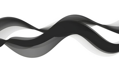 Wall Mural - Abstract black and white wave background